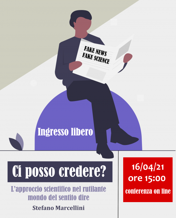 Disegno uomo che legge fake news sui giornali