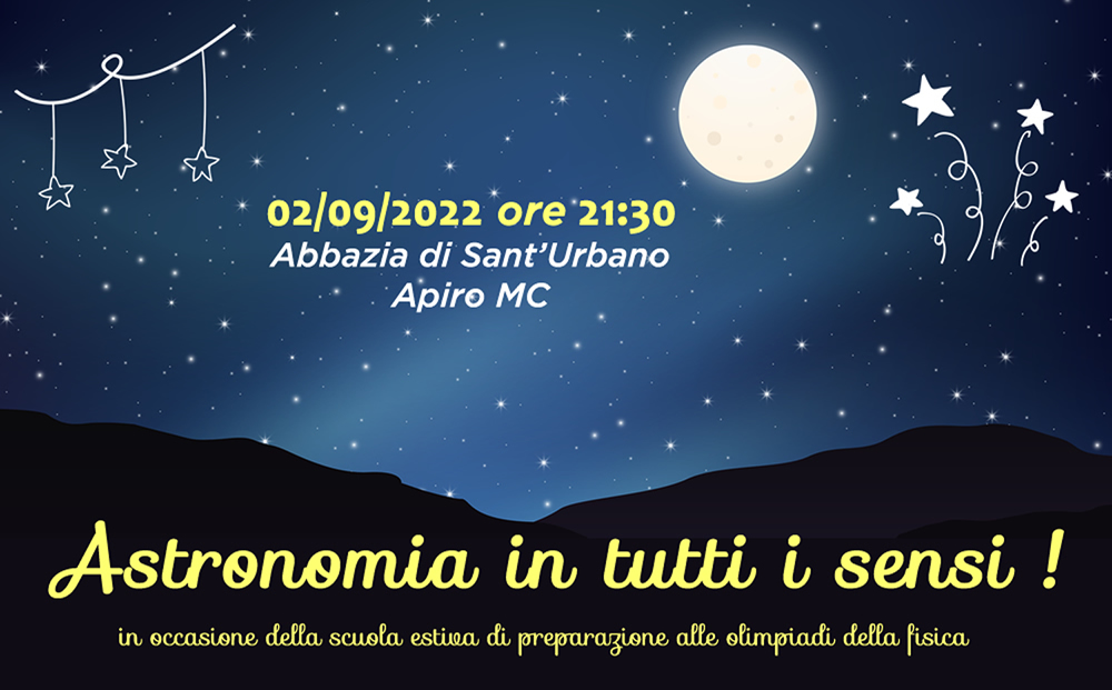 disegno cielo stellato, luna e colline sullo sfondo