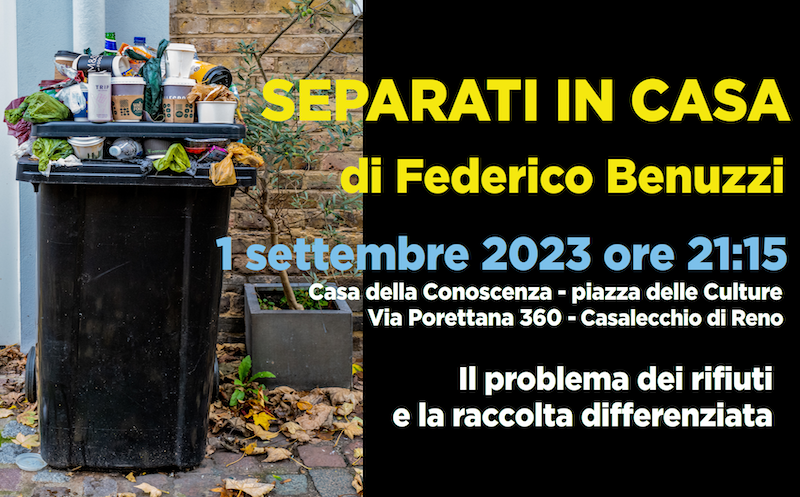 bidone di rifiuti indifferenziati: poster evento
