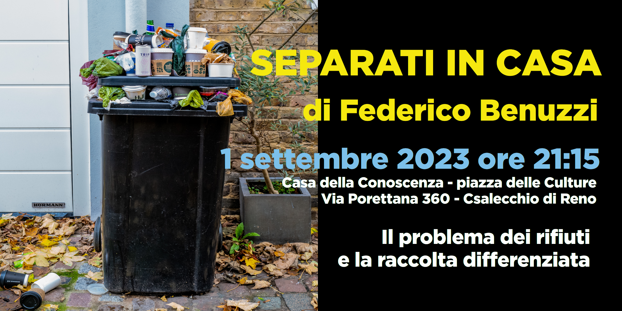poster evento separati in casa